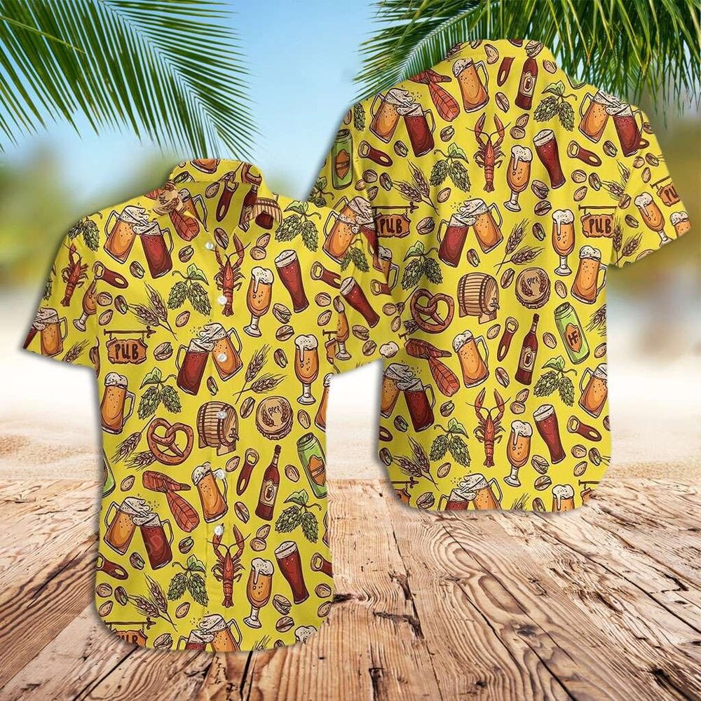 Drinking Beer Hawaiian Shirt